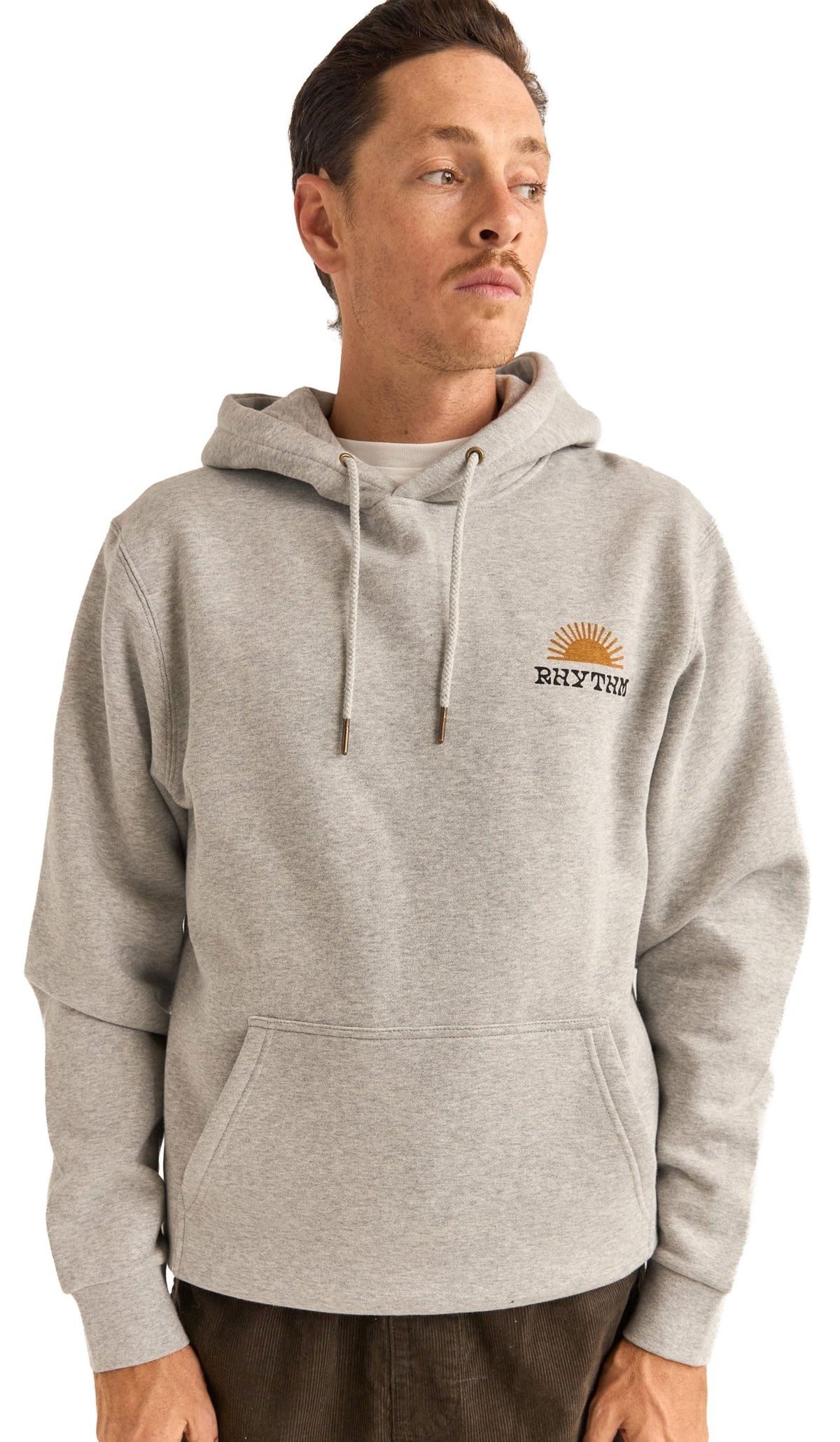 Rhythm Awake Fleece Men's Pullover Hoody - Grey Heather
