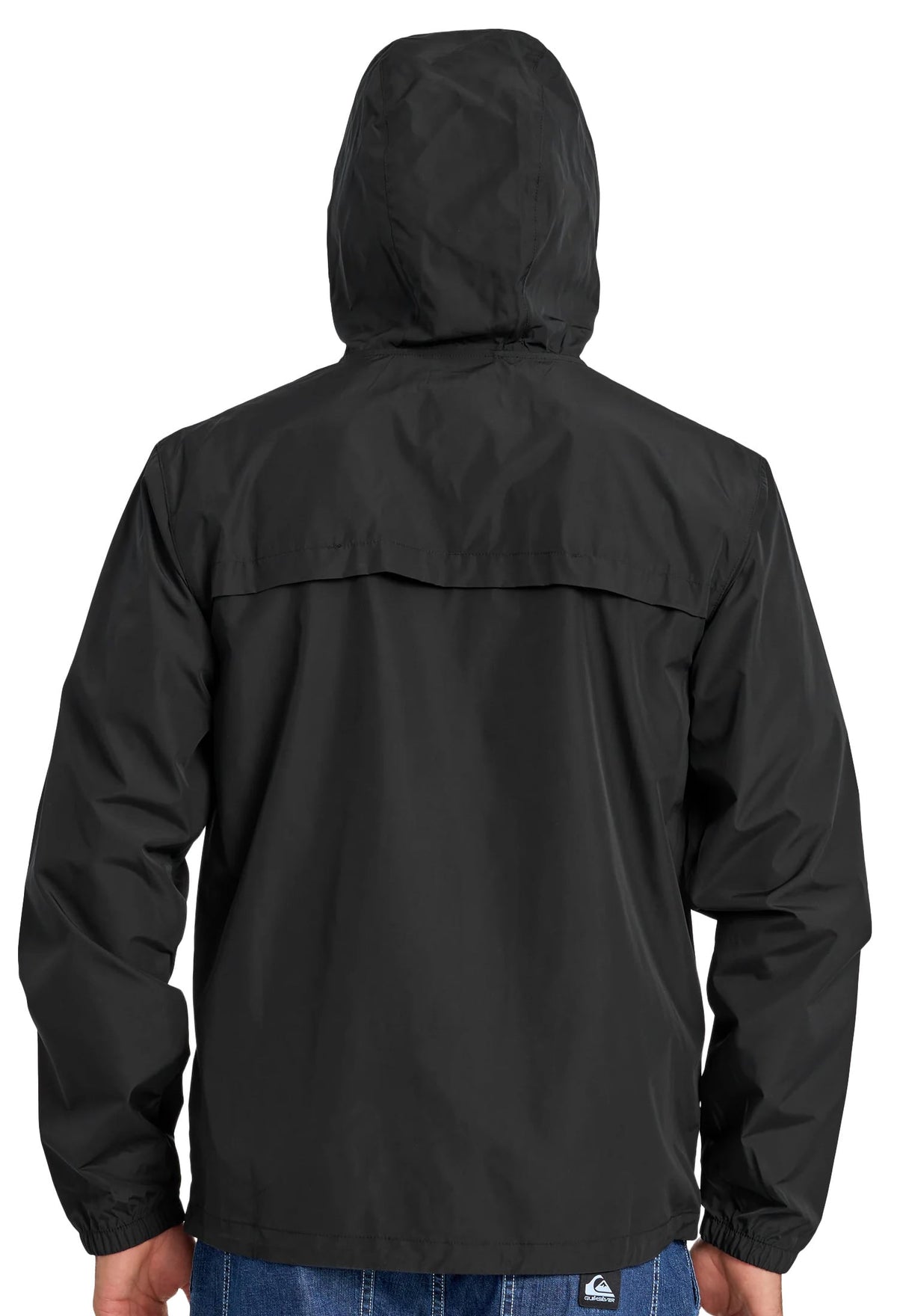 Quiksilver Overcast Windbreaker Jacket - Black – back view