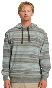Quiksilver Great Otway Yarn-Dyed Stripe Men's Pullover Hoodie - Grape Leaf