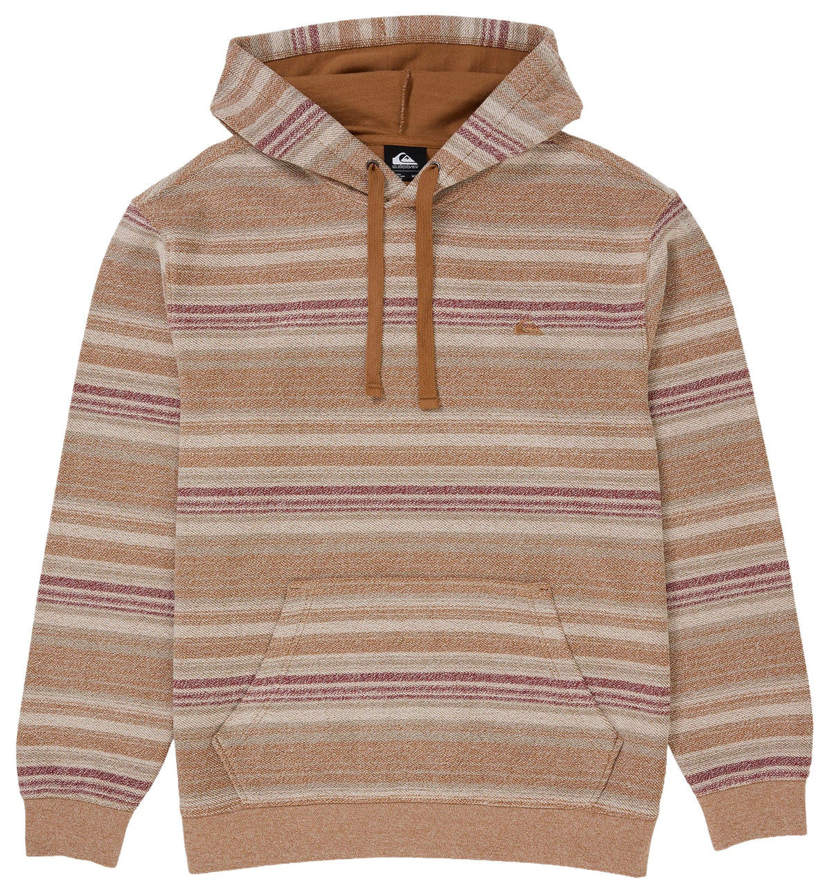 Quiksilver Great Otway Yarn-Dyed Stripe Men's Pullover Hoodie - Bone White – alternate view 1