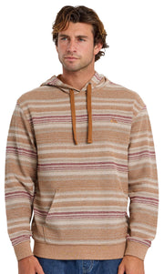 Quiksilver Great Otway Yarn-Dyed Stripe Men's Pullover Hoodie - Bone White