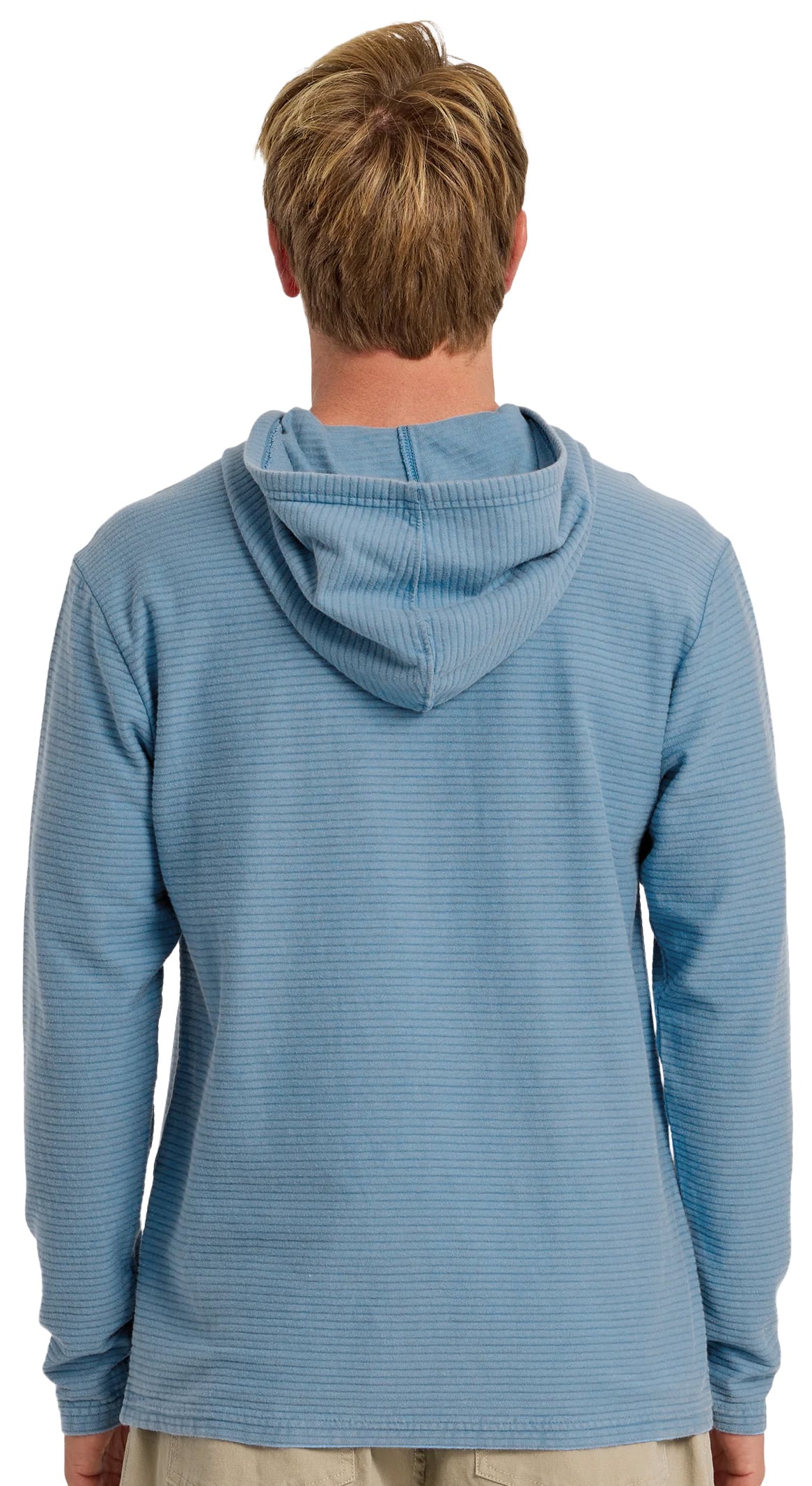 Quiksilver Alamitos Jacquard Stripe Men's Pullover Hoodie - Riviera – back view