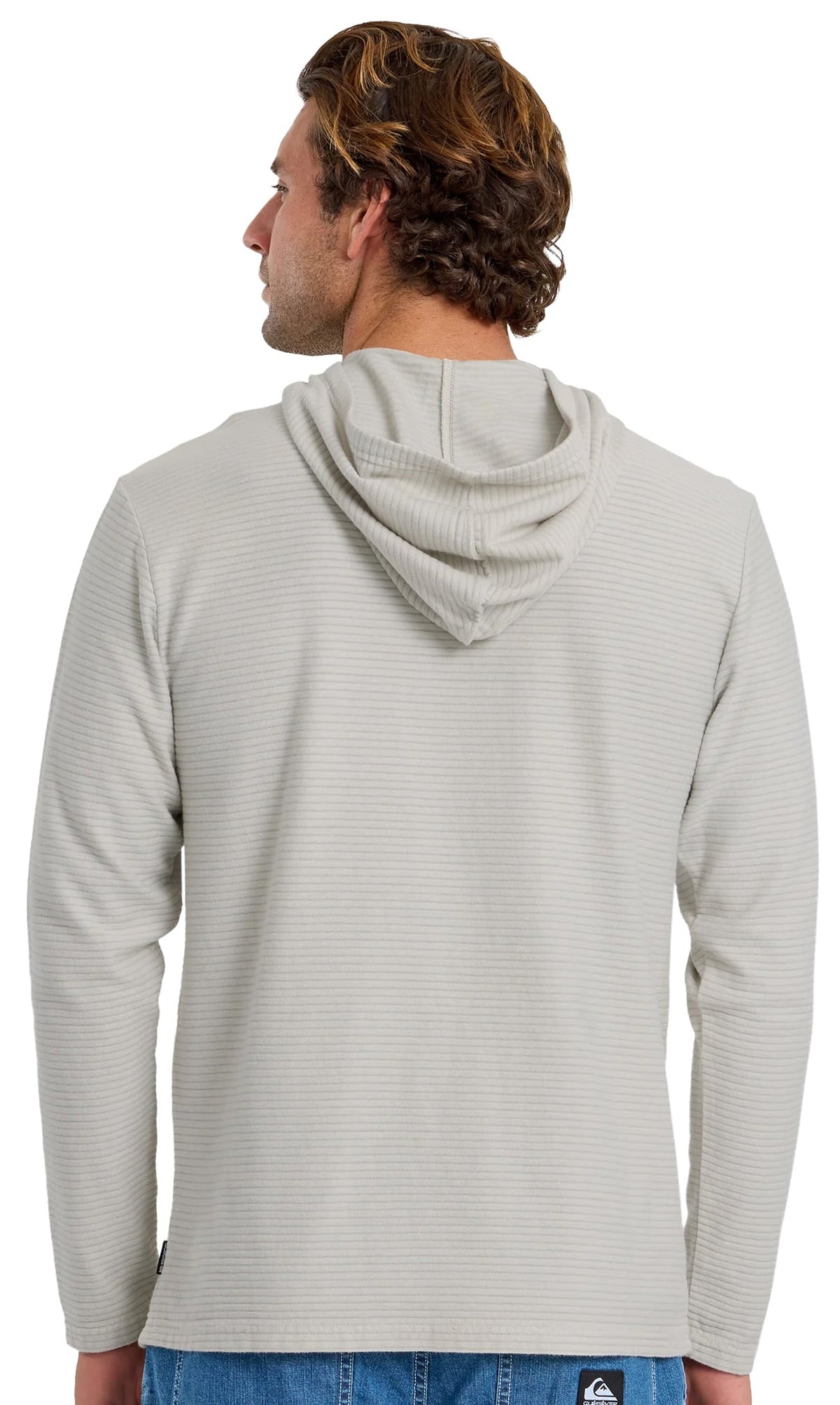 Quiksilver Alamitos Jacquard Stripe Men's Pullover Hoodie - Micro Chip – back view