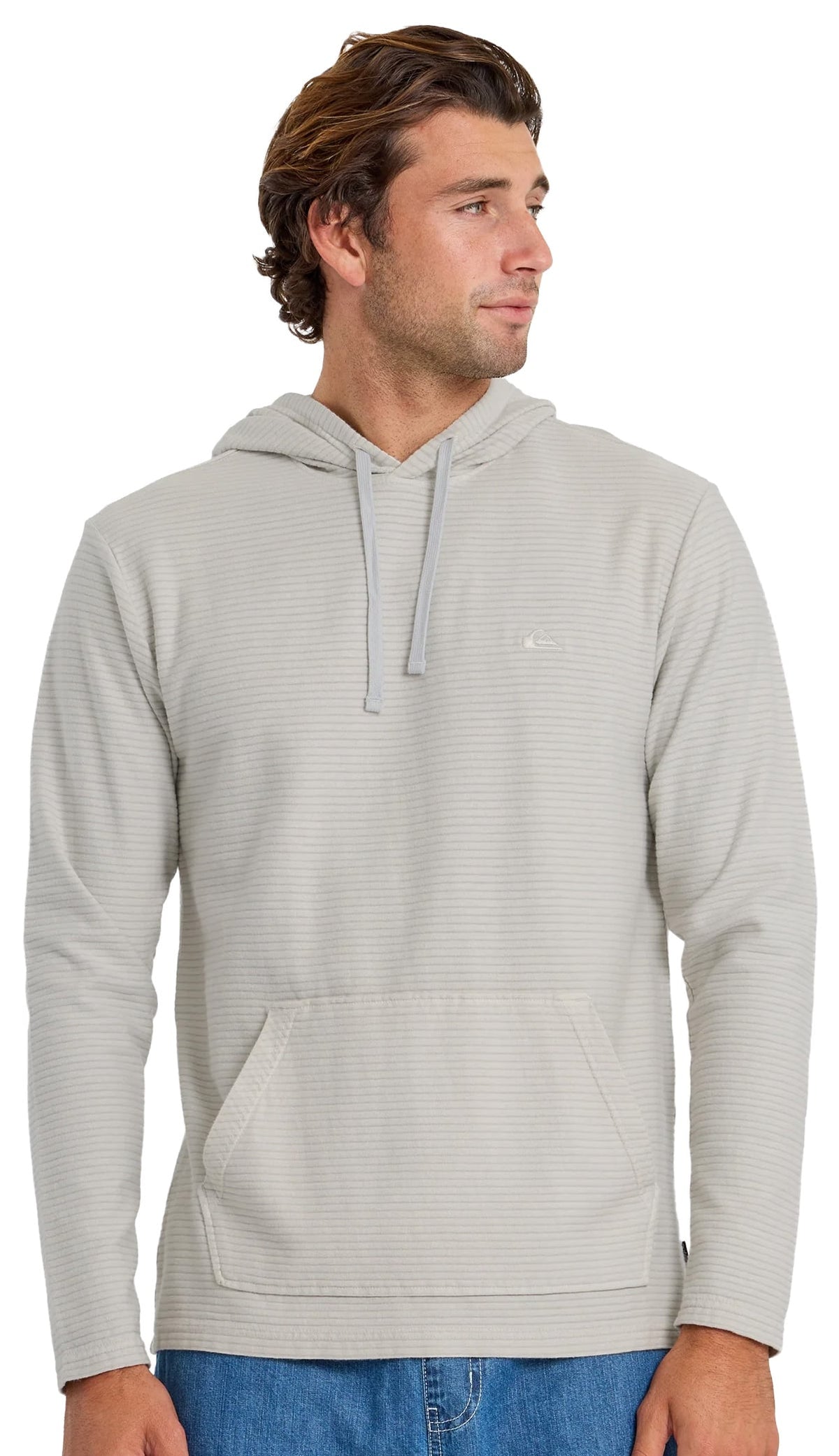 Quiksilver Alamitos Jacquard Stripe Men's Pullover Hoodie - Micro Chip