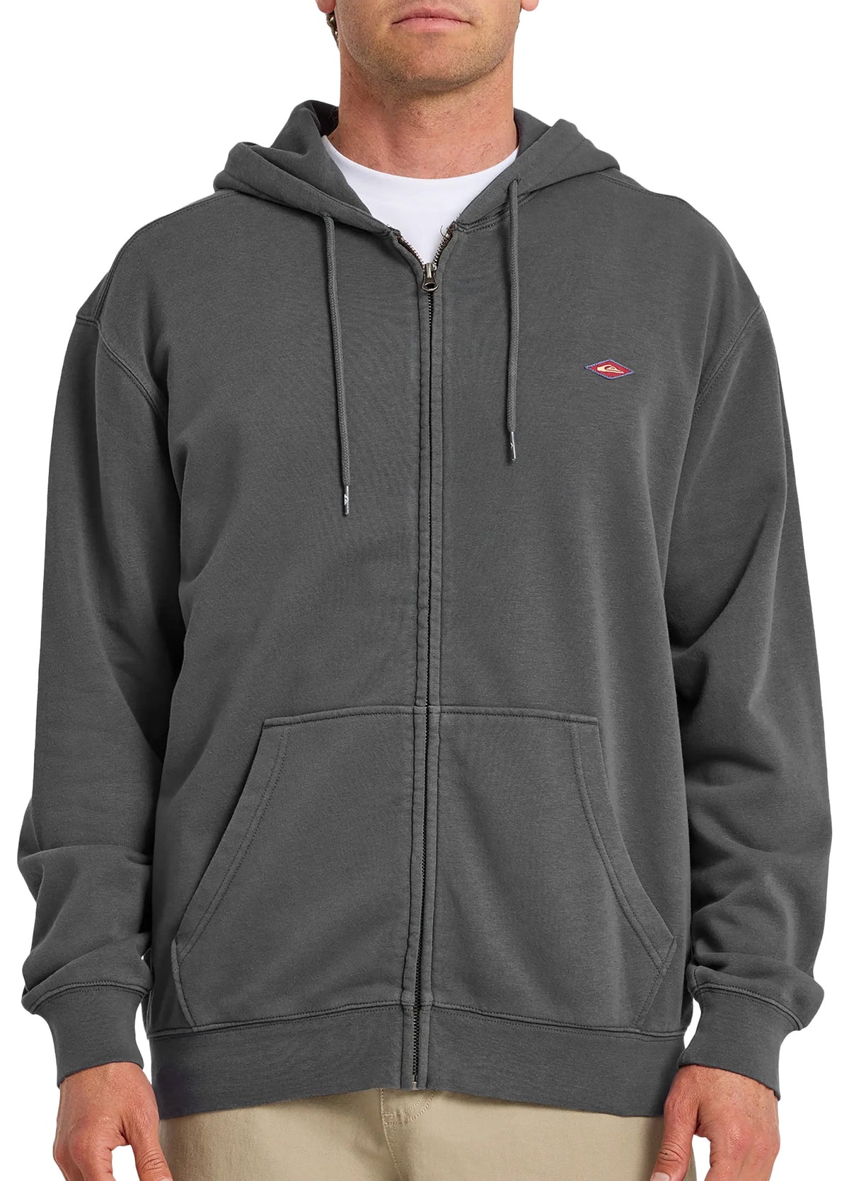 Quiksilver Saltwater Mineral Washed Men's Zip Hoody - Iron Gate
