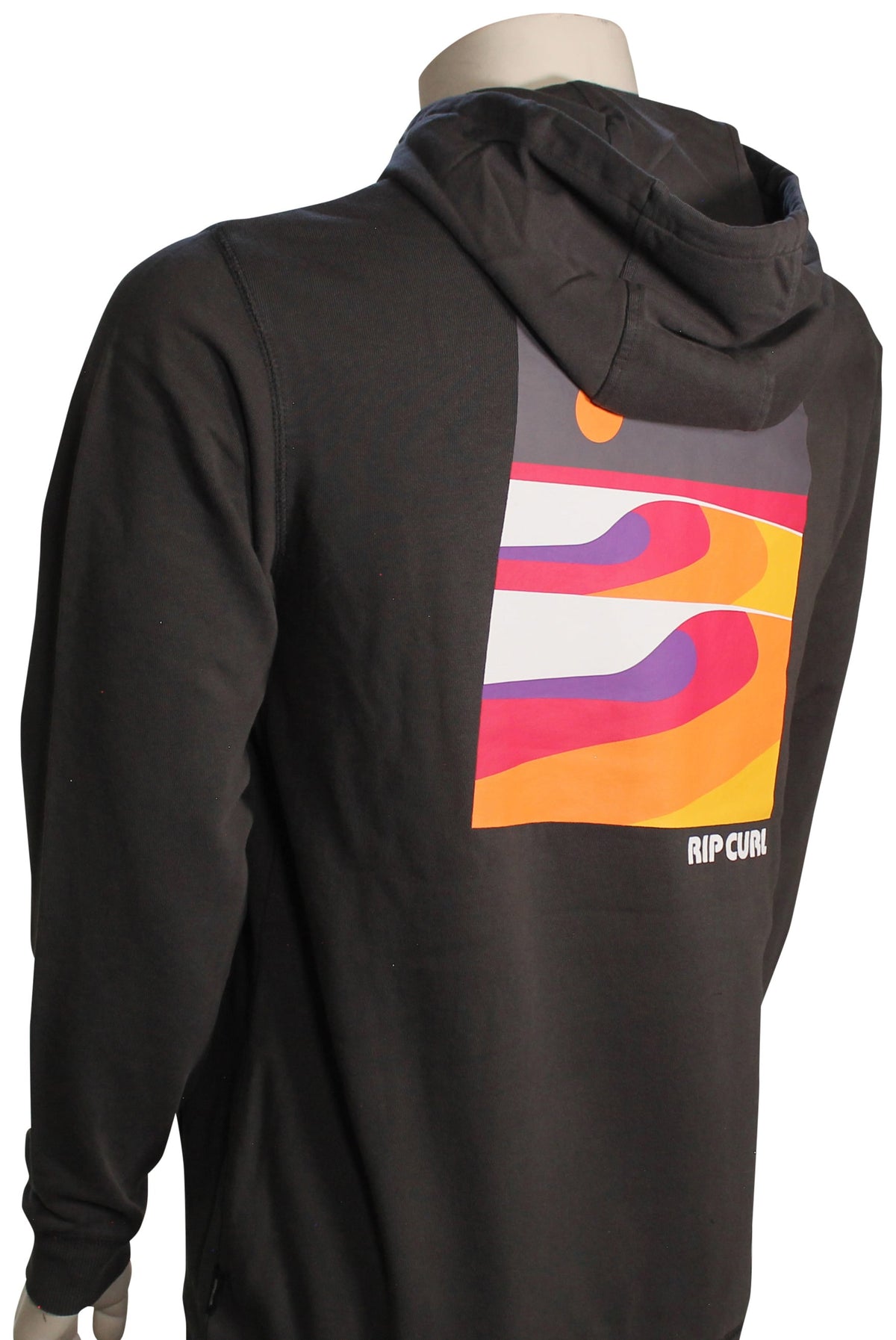 Rip Curl Surf Revival Lined Up Hoody - Washed Black – back view