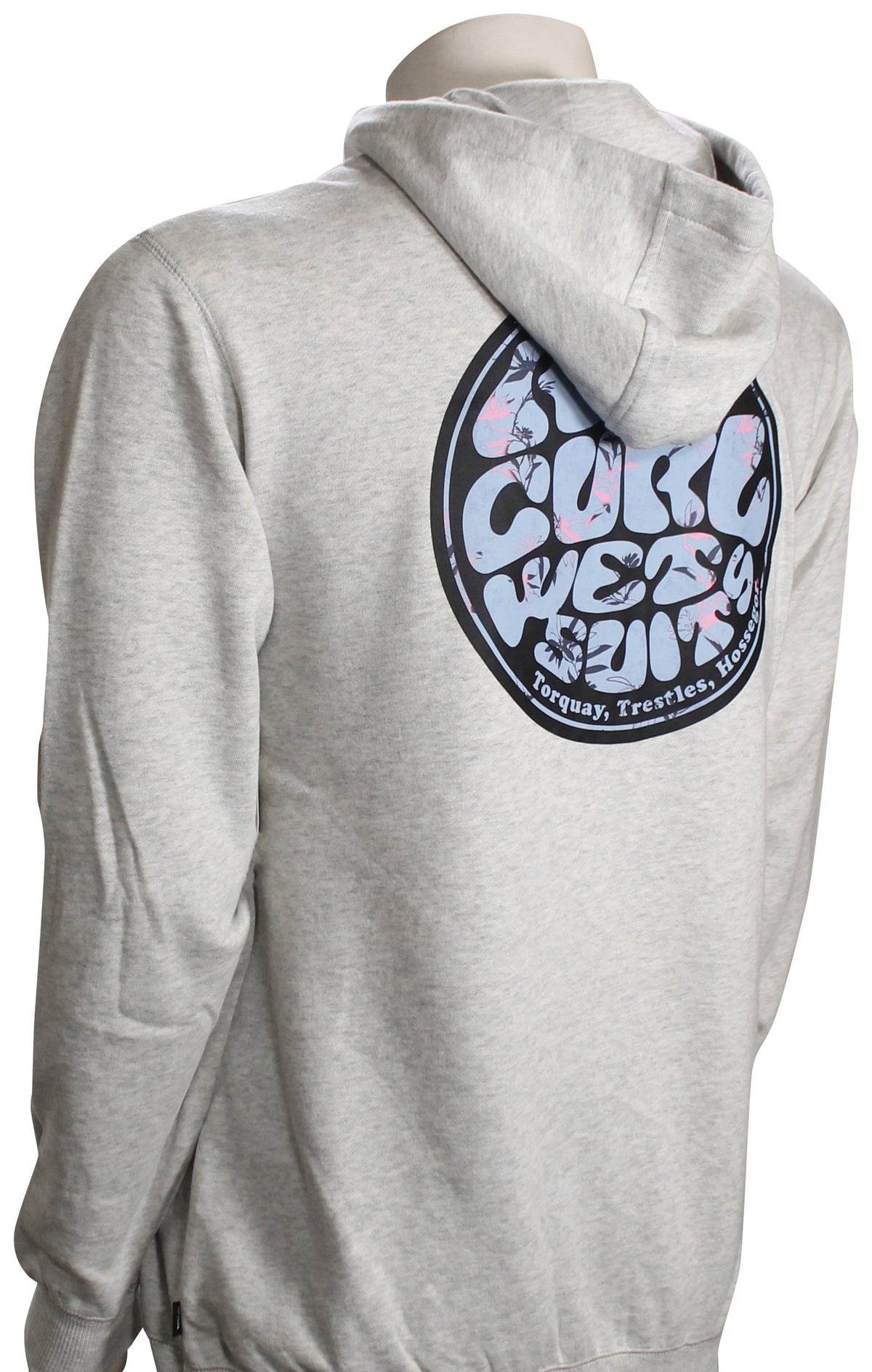 Rip Curl Wettie Passage Icon Zip Hoody - Grey Heather – back view