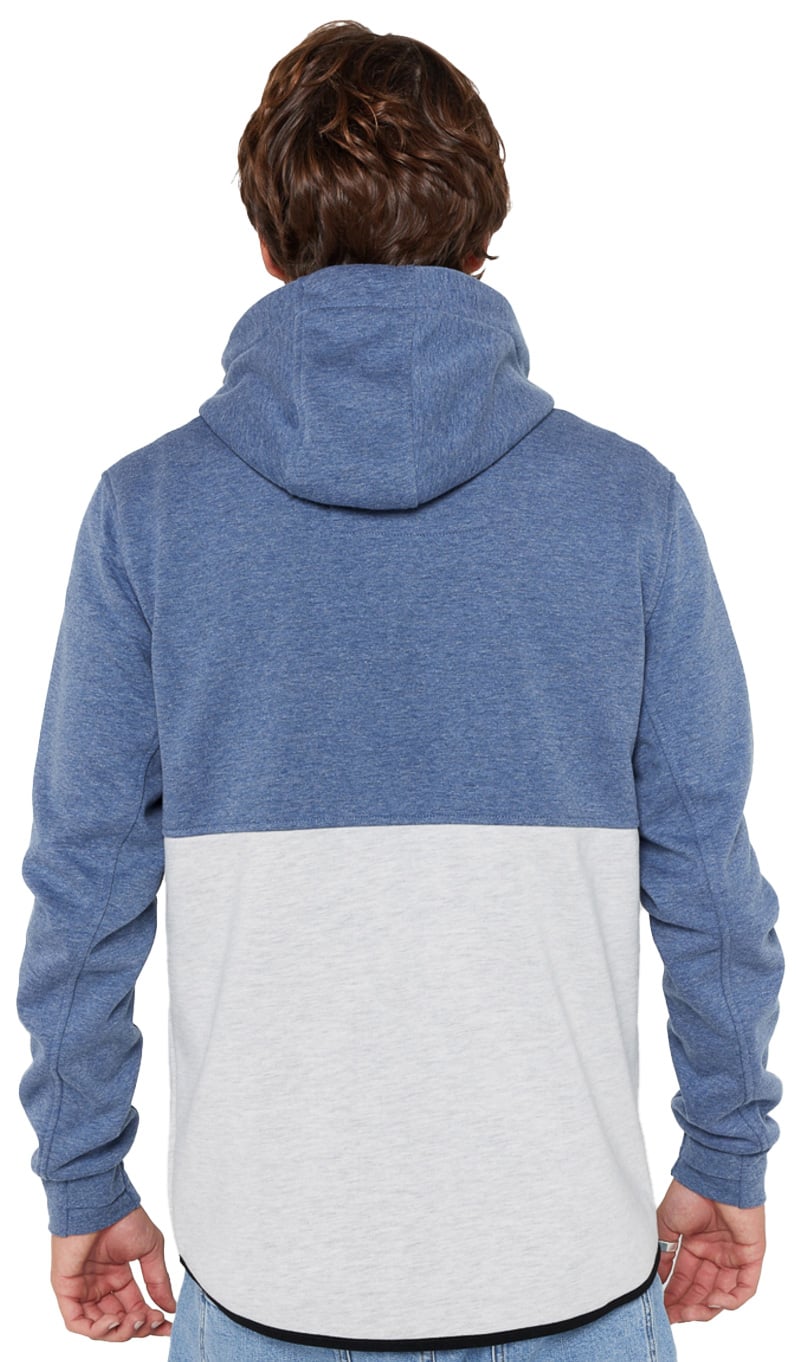 Rip Curl Departed Anti Series Fleece Zip Hoody - Navy / Grey – back view