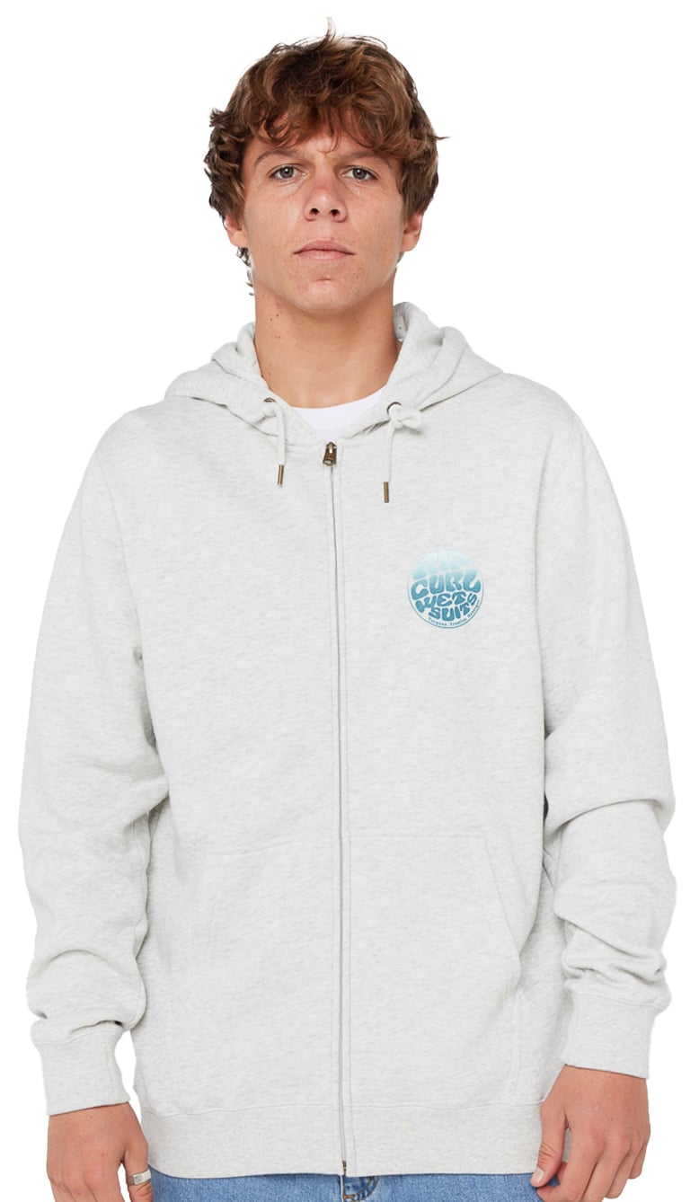 Rip Curl Wettie Passage Icon Zip Hoody - Grey Marle