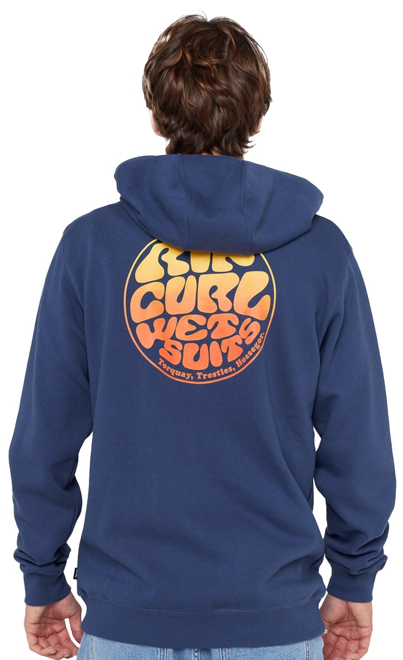 Rip Curl Wettie Passage Icon Zip Hoody - Light Navy – back view