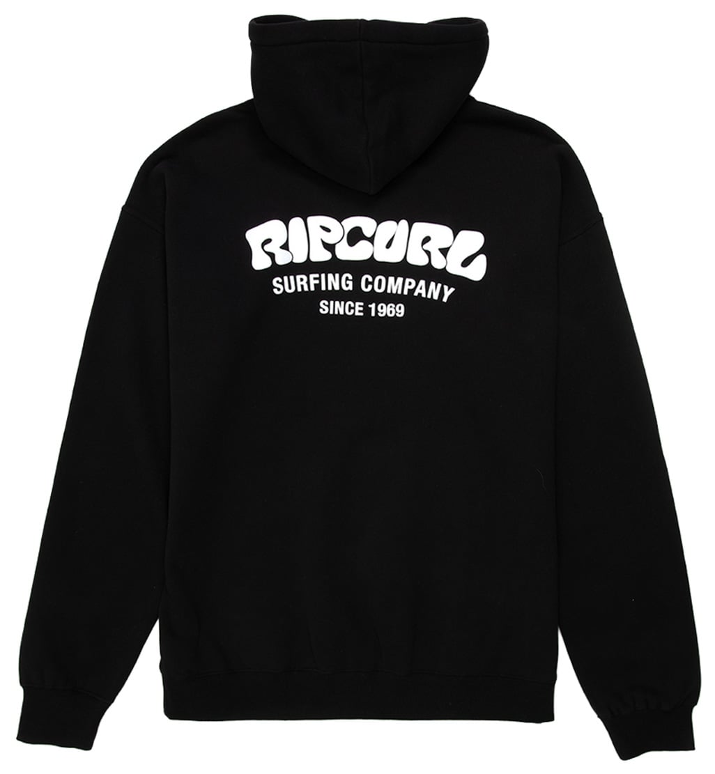 Rip Curl Surf Puff Pullover Hoody - Black – back view