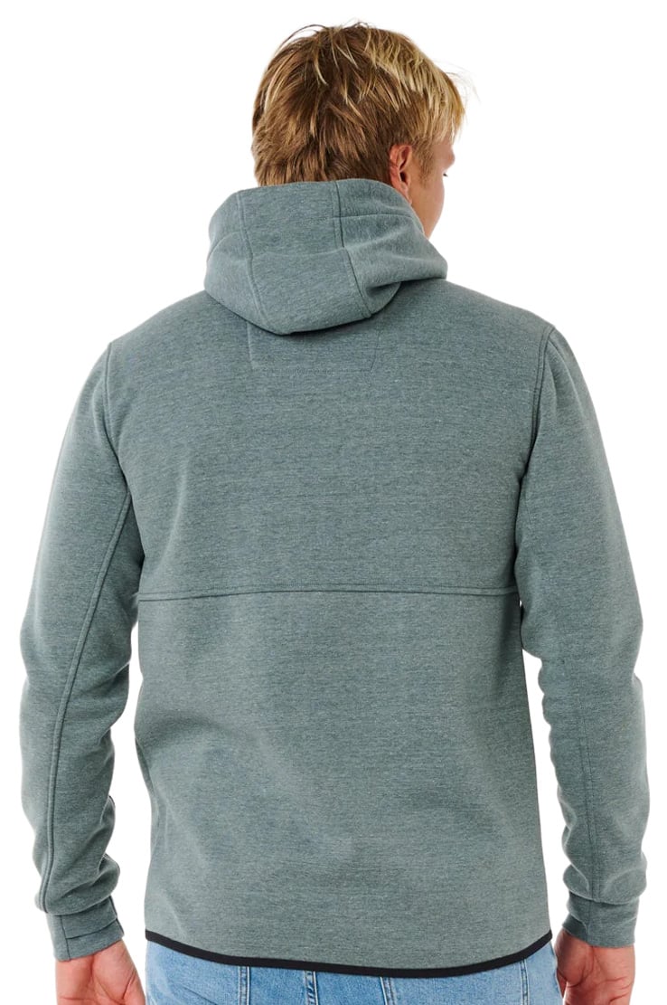 Rip Curl Departed Anti Series Fleece Zip Hoody - Moss – back view
