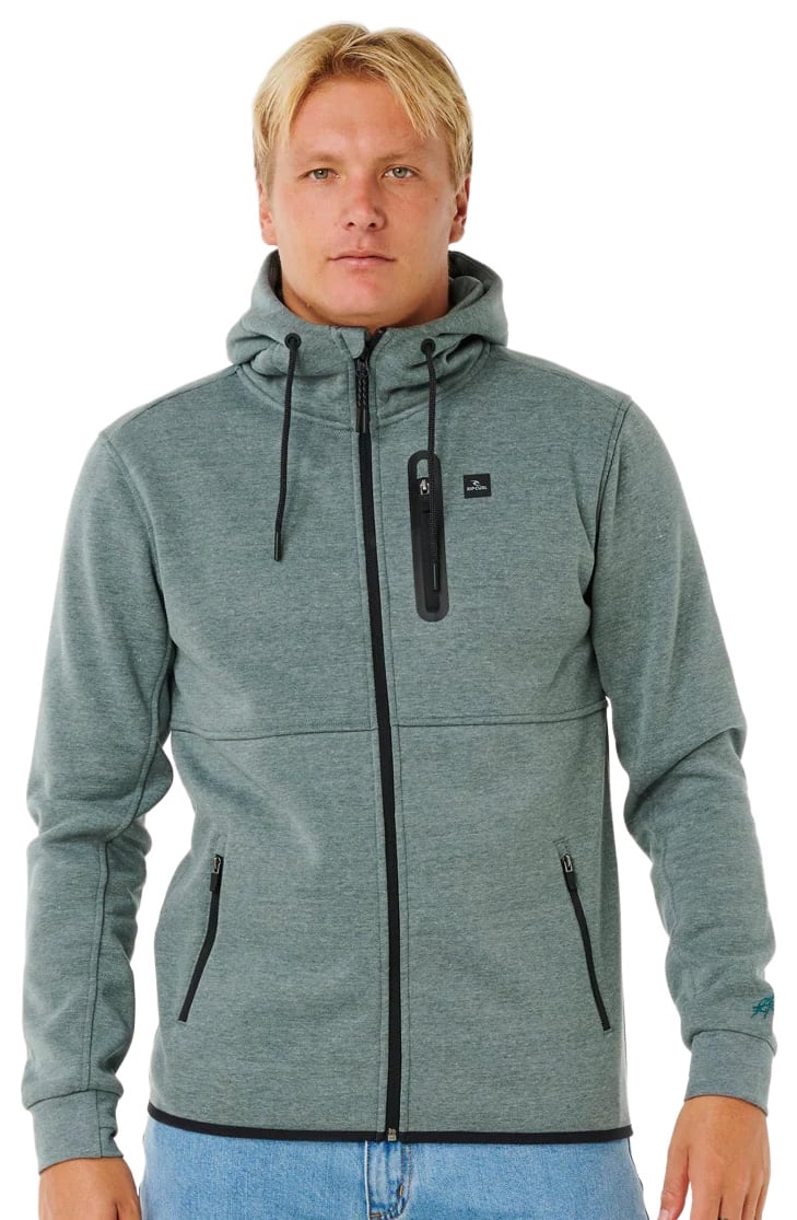 Rip Curl Departed Anti Series Fleece Zip Hoody - Moss