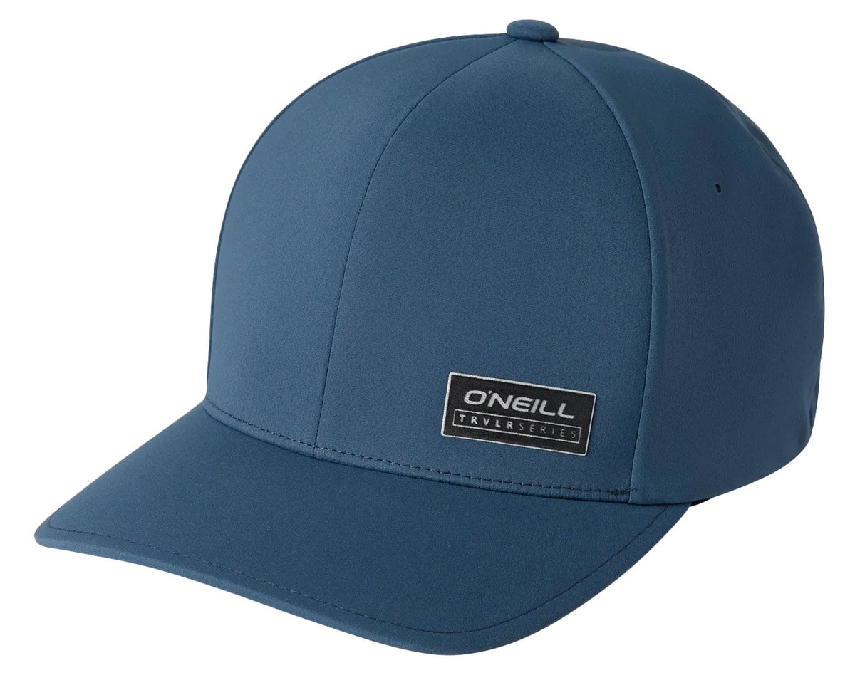 O'Neill Men’s TRVLR Fitted Hat - Flexfit 6 Panel Performance Cap, Dark Slate