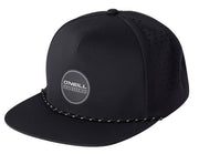 O'Neill Men’s TRVLR Snapback Hat - Mid Profile 6 Panel Performance Cap, Black