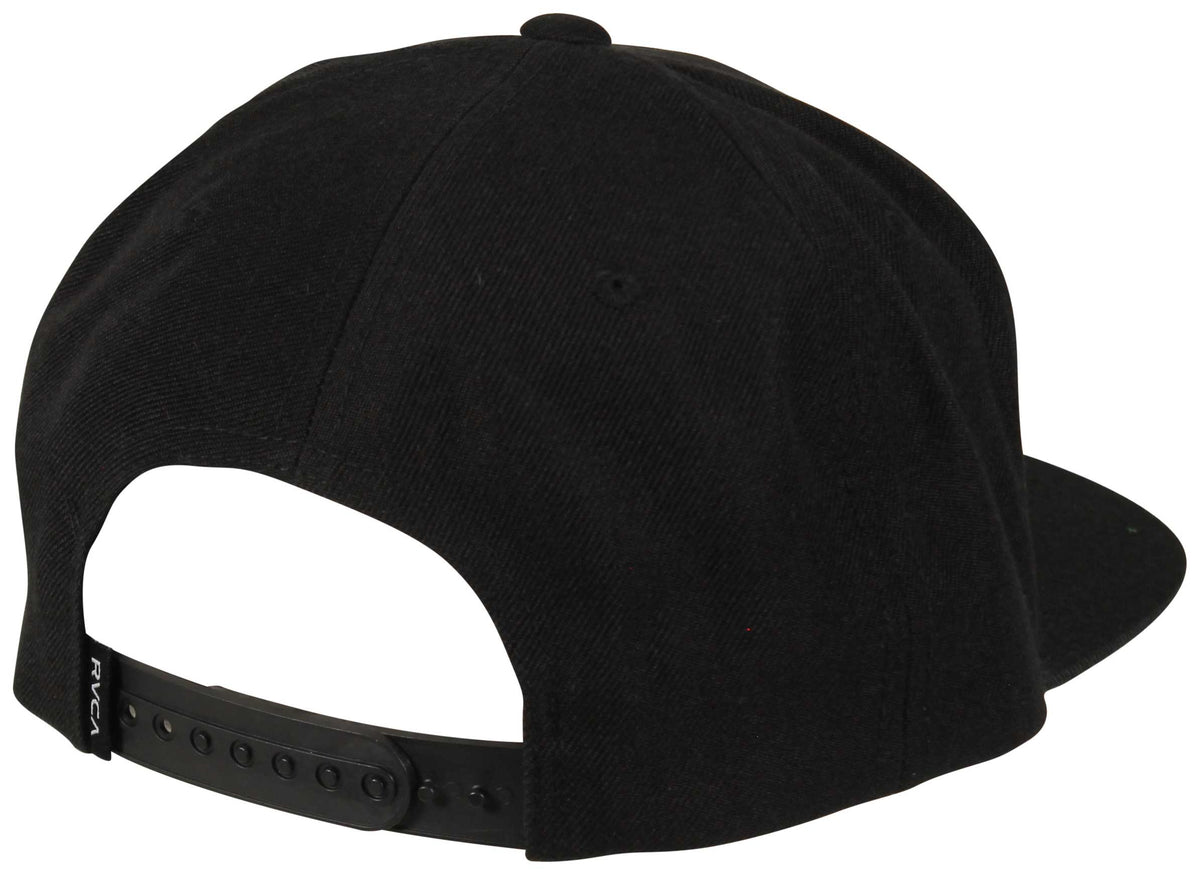 RVCA VA Patch Snapback Hat - Black – back view