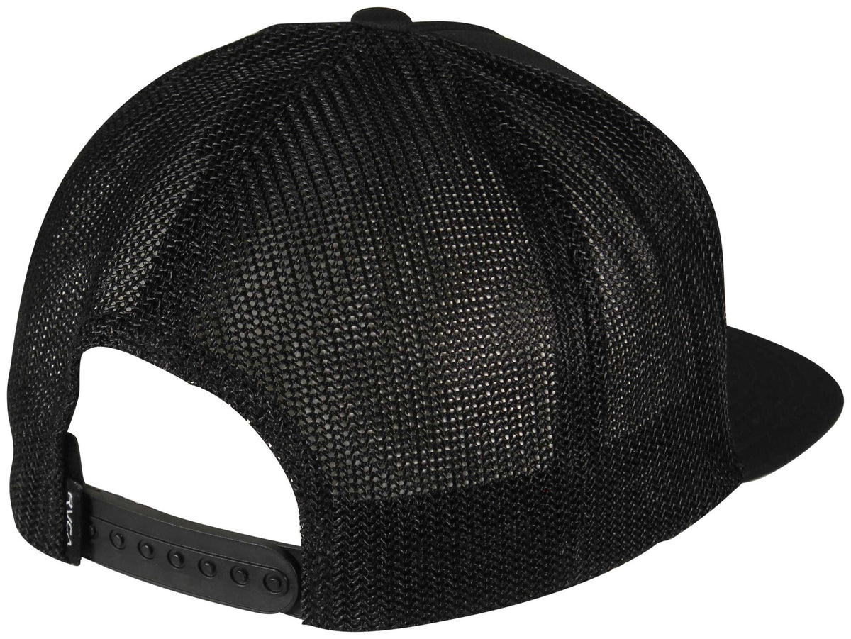 RVCA All The Way Tech Trucker Hat - Black – back view