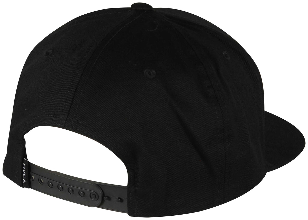 RVCA Islands Hex Snapback Hat - Black – back view