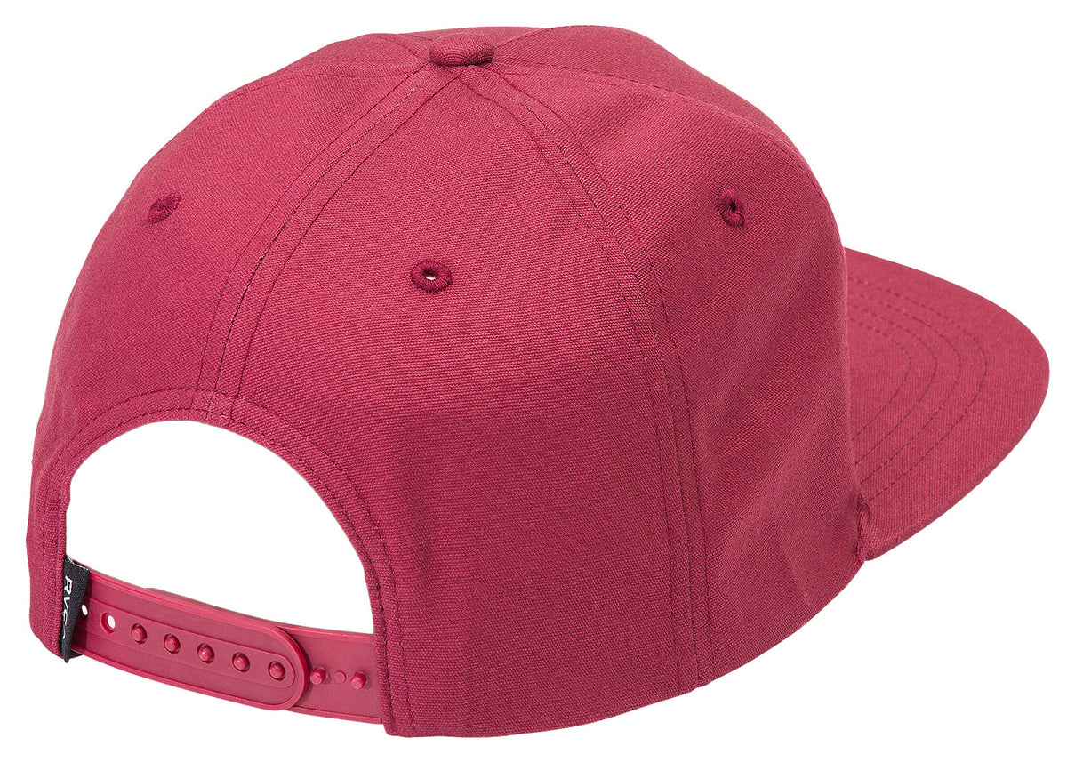 RVCA Fuel Cap Snapback Hat - Red Earth – back view