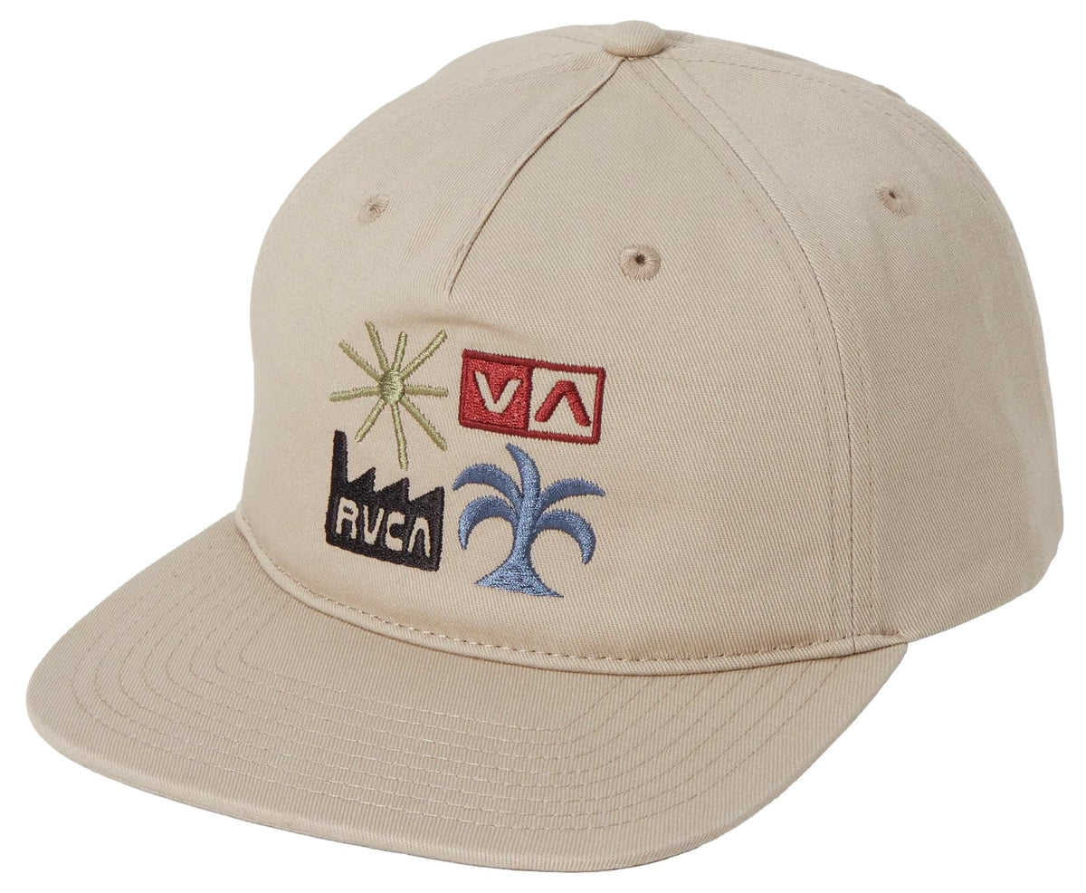 RVCA Mirage Snapback Hat - Silver Bleach