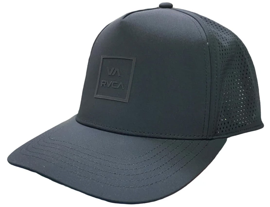RVCA VA Weld Men's Snapback Hat - Performance Mesh, Black