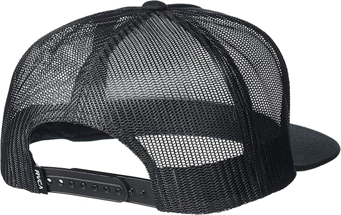 RVCA VA All The Way Trucker Hat - Black – back view