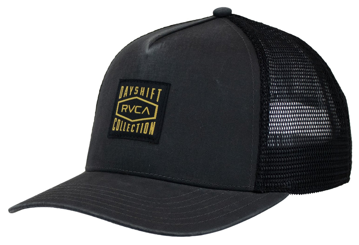 RVCA Dayshift Canvas Men's Trucker Hat - Black