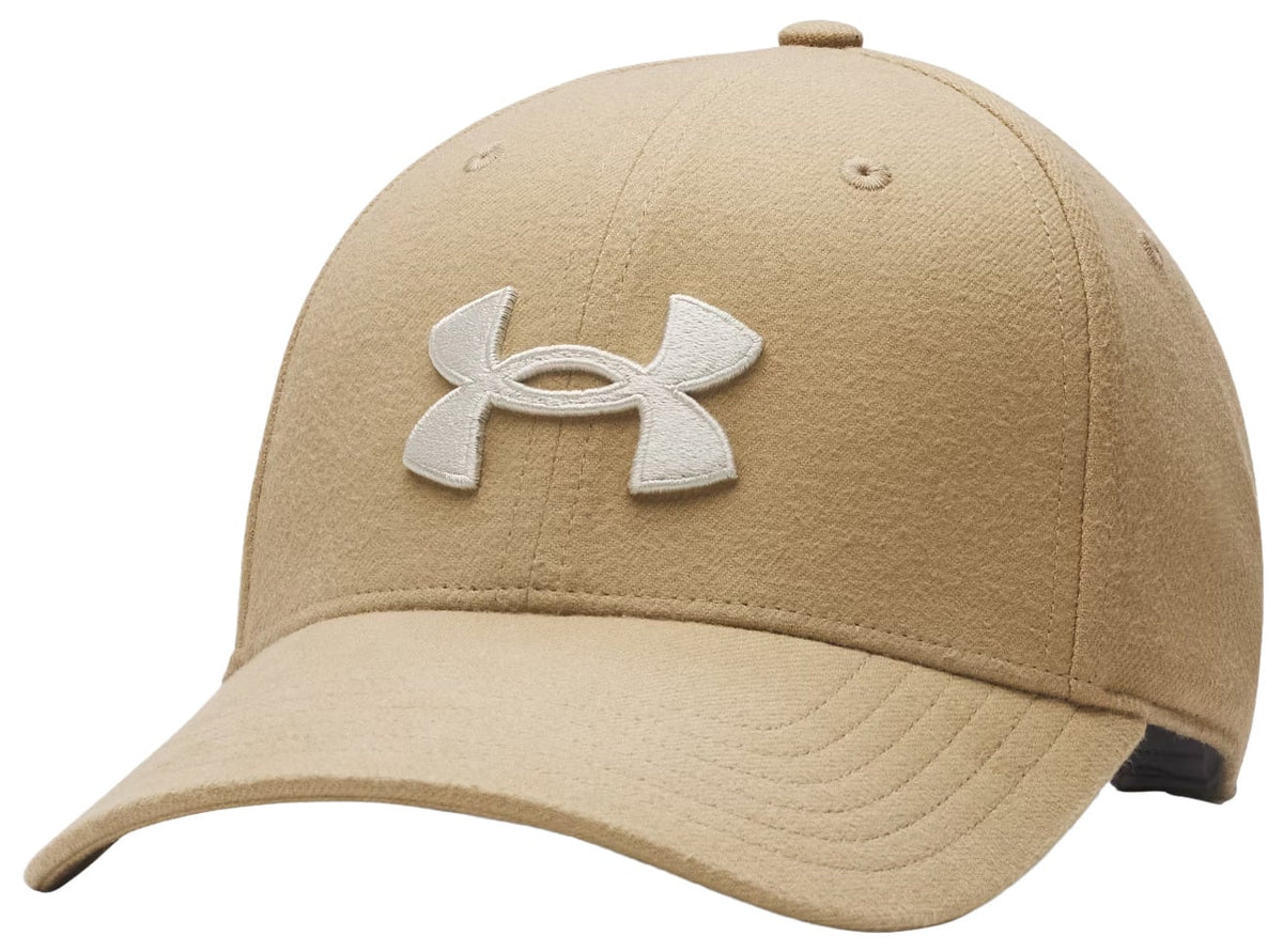 Under Armour Blitzing Low Brushed Adjustable Hat - Camel / Summit White