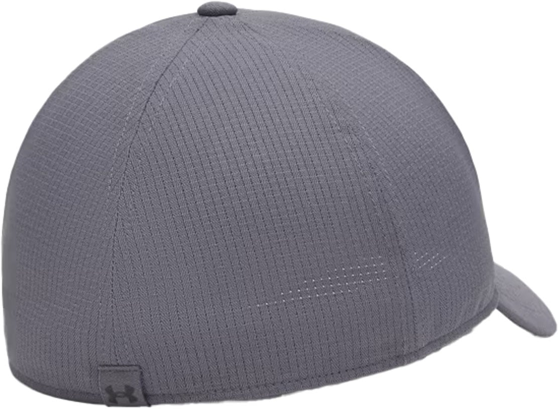 Under Armour ArmourVent Low Men’s Stretch Fit Hat - Breathable Performance, Castlerock/Black – back view