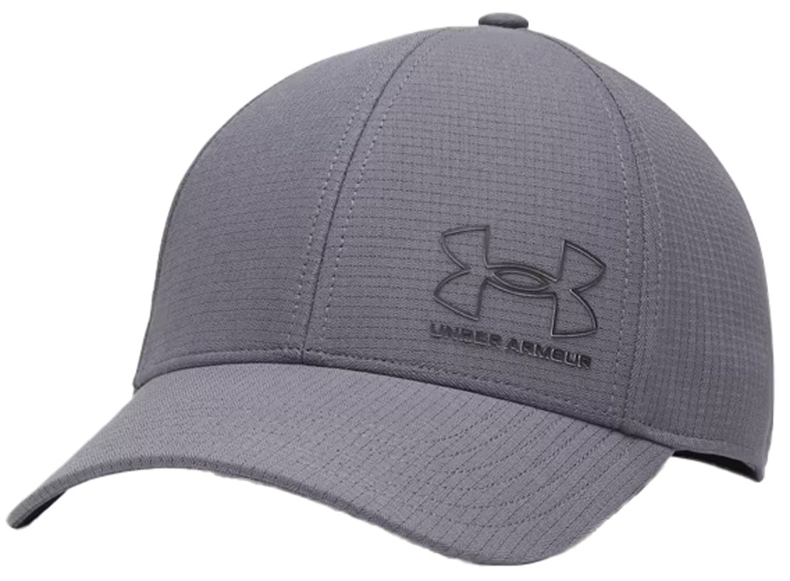 Under Armour ArmourVent Low Men’s Stretch Fit Hat - Breathable Performance, Castlerock/Black