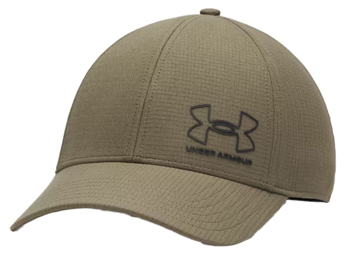 Under Armour ArmourVent Low Men’s Stretch Fit Hat - Breathable Performance, Marine OD Green/Black
