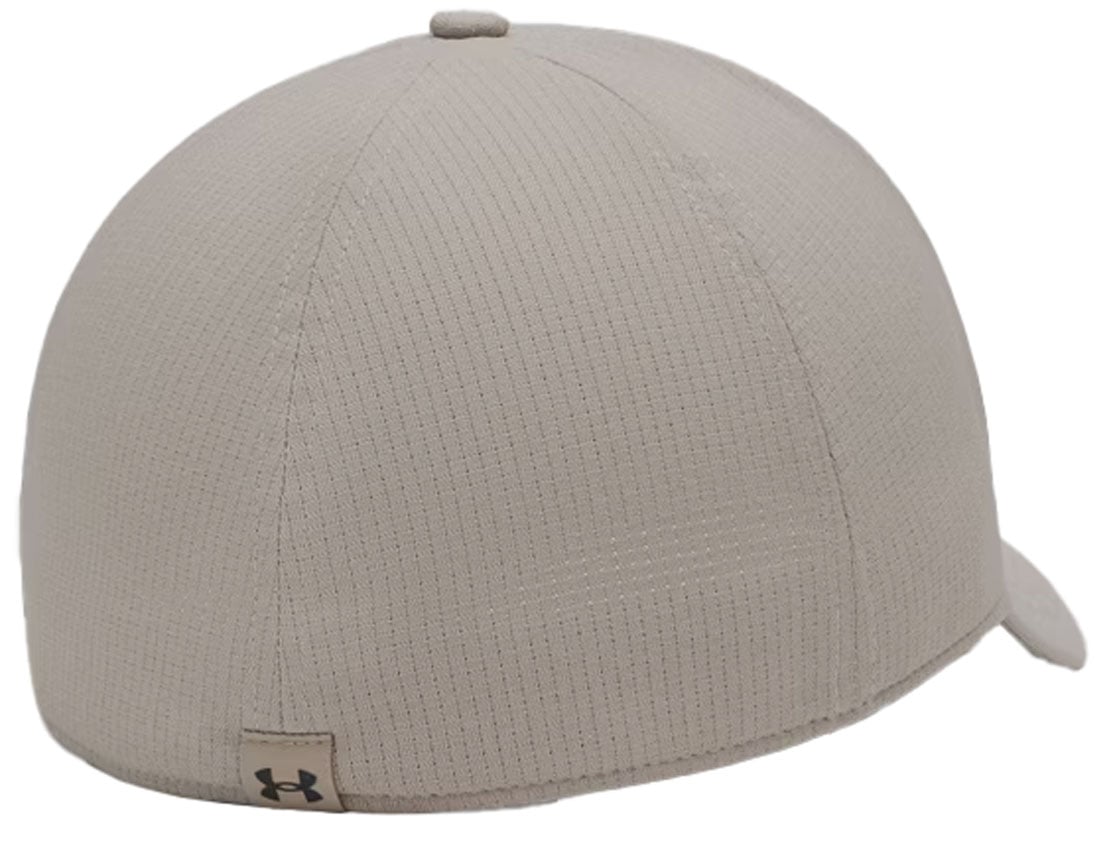 Under Armour ArmourVent Low Men’s Stretch Fit Hat - Breathable Performance, Timberwolf Taupe – back view