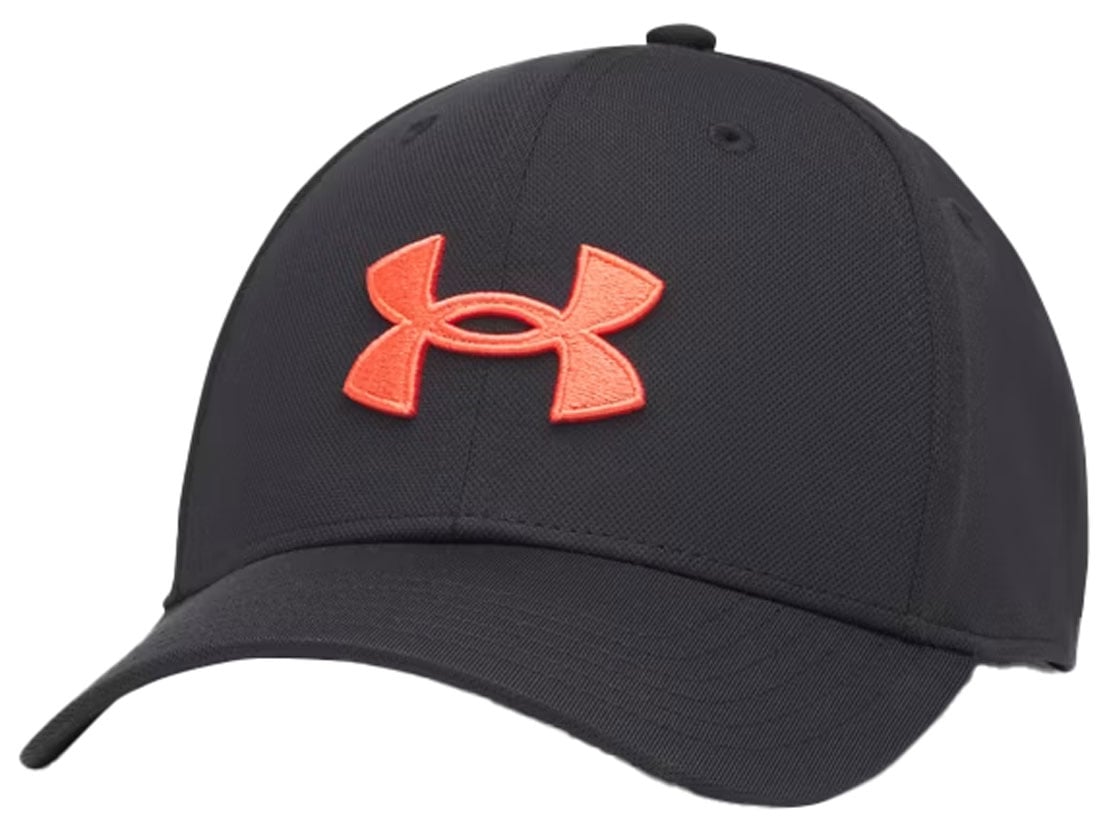 Under Armour Blitzing Low Men’s Hat - Stretch Fit, Black/Venom Red