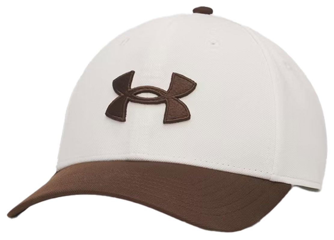 Under Armour Blitzing Low Men’s Hat - Stretch Fit, Stone / Gridiron Brown