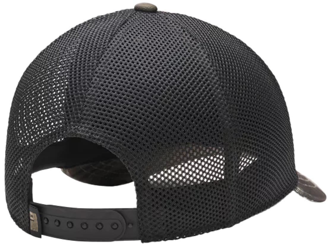 Under Armour Freedom Mid Men’s Trucker Hat - Mesh Back, Barren Camo / Black – back view