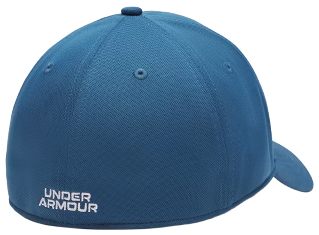 Under Armour Blitzing Low Men’s Hat - Stretch Fit, Wham Blue / White – back view
