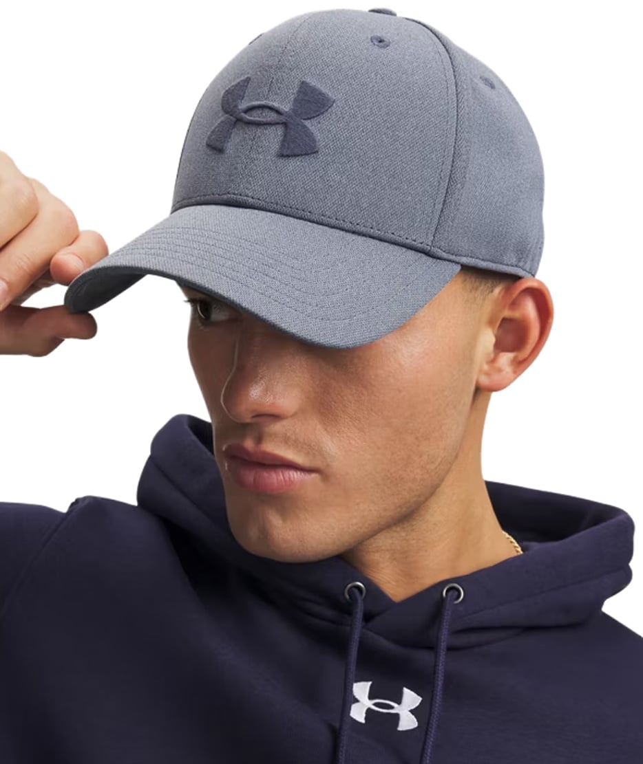 Under Armour Blitzing Low Men’s Hat - Stretch Fit, Downpour Grey / Downpour Grey – alternate view 1