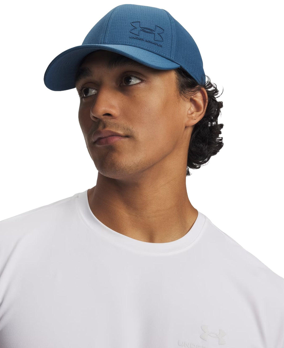 Under Armour ArmourVent Low Men’s Stretch Fit Hat - Breathable Performance, Wham Blue – alternate view 1