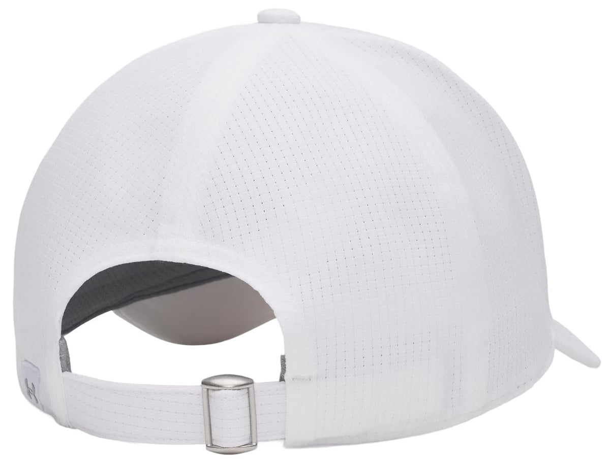 Under Armour ArmourVent Low Men's Adjustable Hat - White / Steel – back view