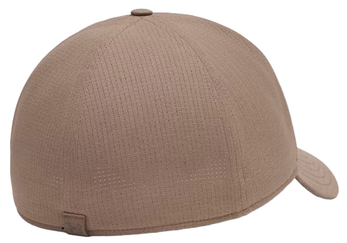 Under Armour ArmourVent Low Men’s Stretch Fit Hat - Breathable Performance, Desert Taupe / Peppercorn – back view