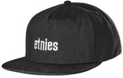 Etnies Wordmark Embroidery Men's Snapback Hat - Black
