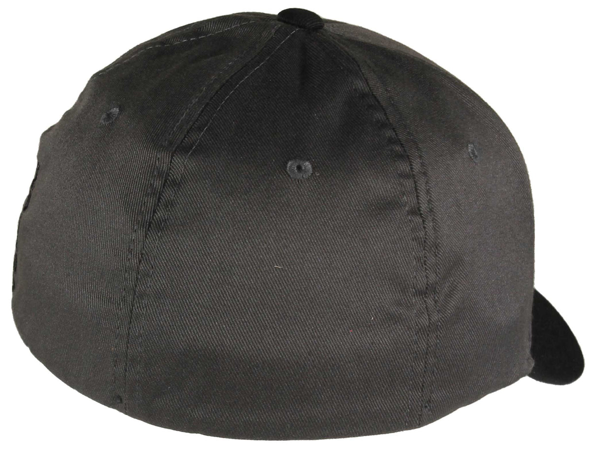 Volcom Full Stone Flexfit Hat - Asphalt / Black – back view