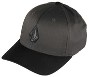 Volcom Full Stone Flexfit Hat - Asphalt / Black