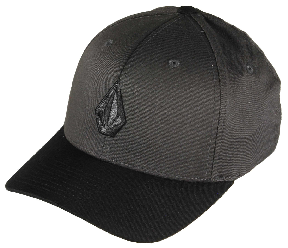 Volcom Full Stone Flexfit Hat - Asphalt / Black