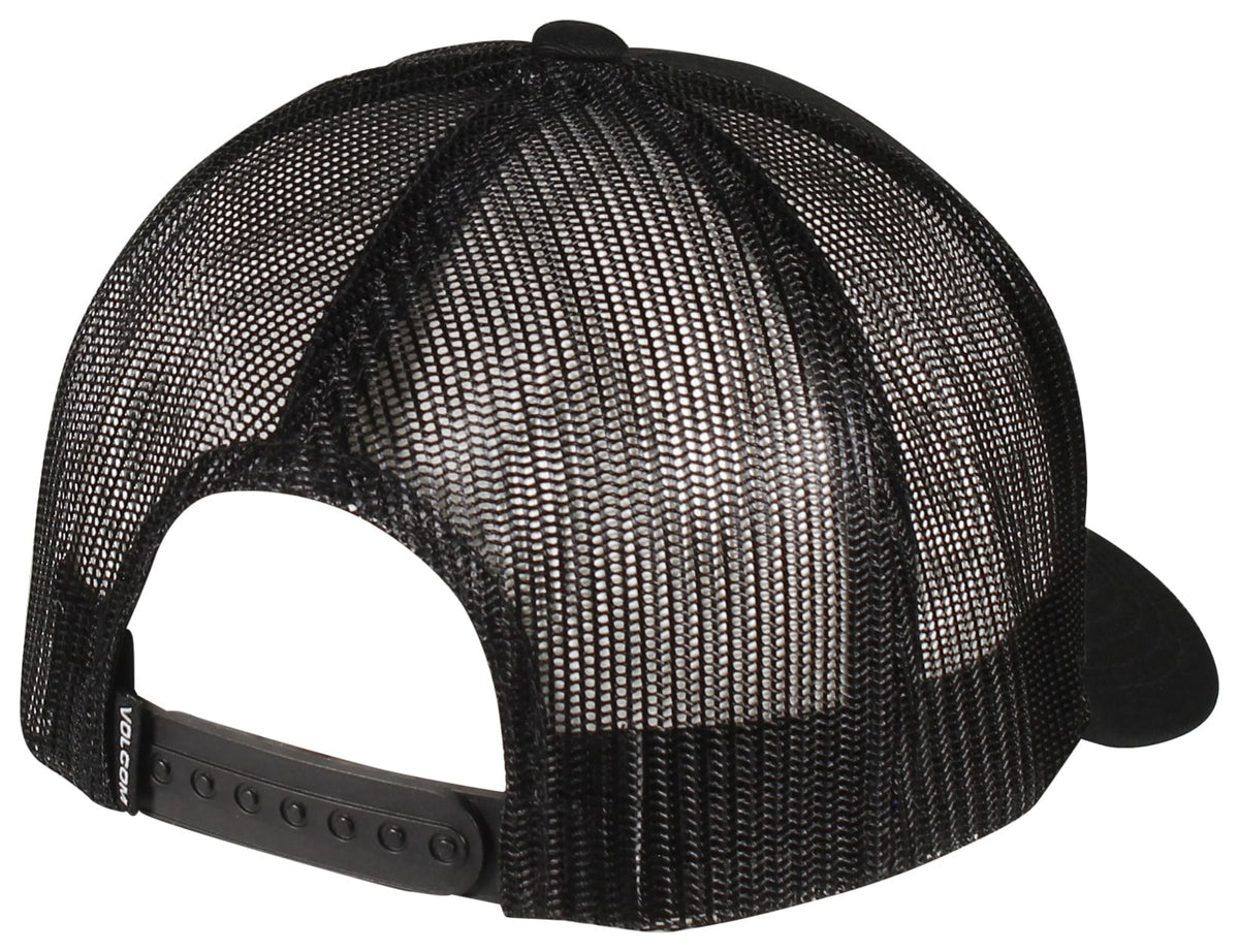Volcom Full Stone Cheese Trucker Hat - Black – back view