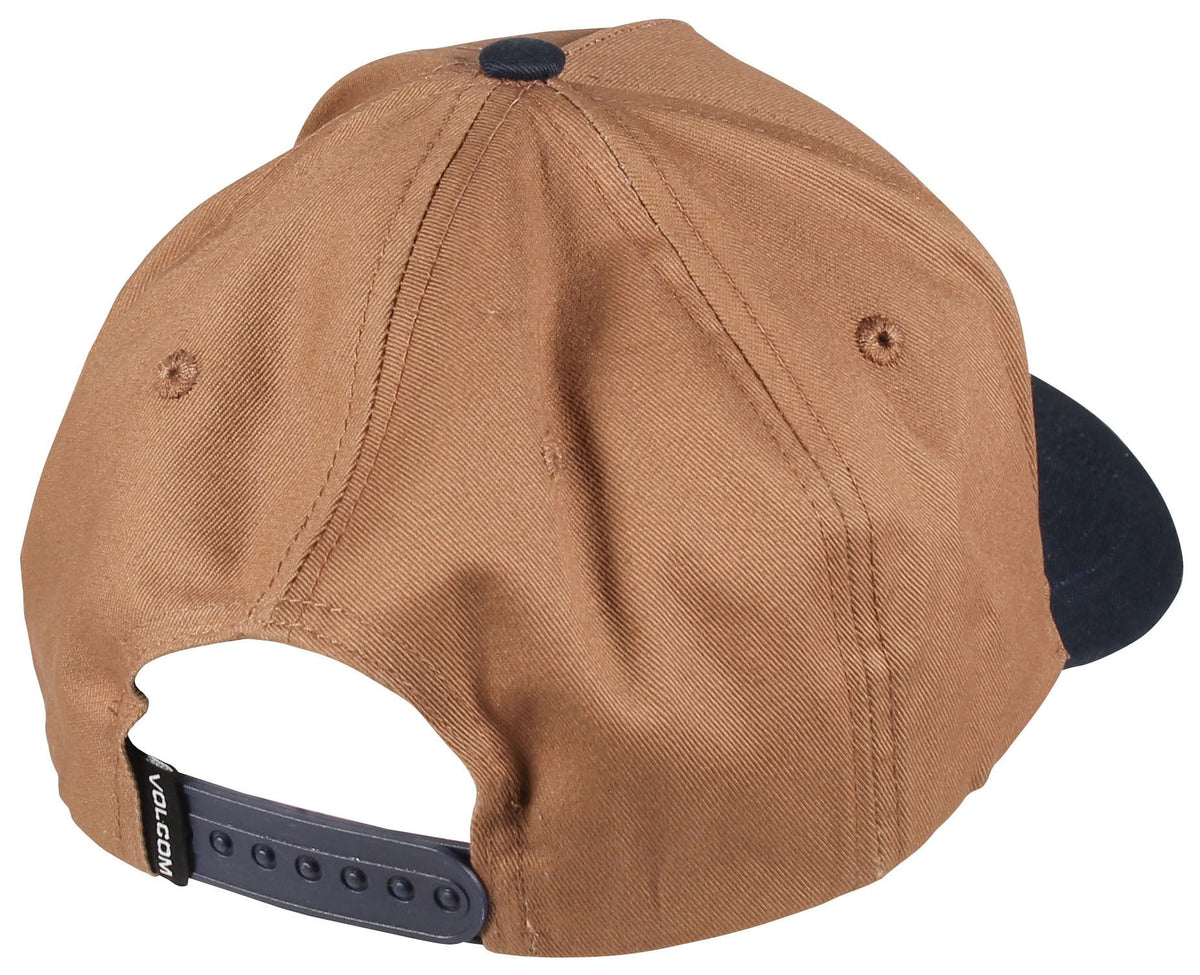 Volcom Embossed Stone Snapback Hat - Coconut Shell – back view