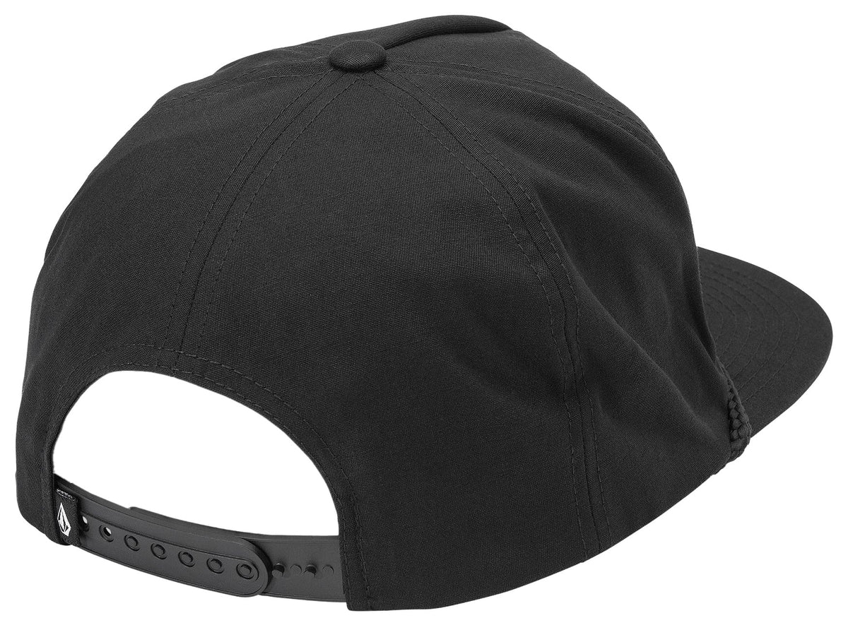 Volcom Heavy Tone Snapback Hat - Black – back view