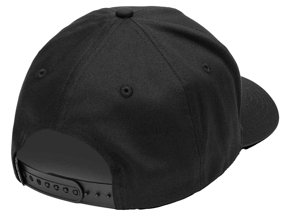 Volcom Embossed Stone Snapback Hat - Black – back view