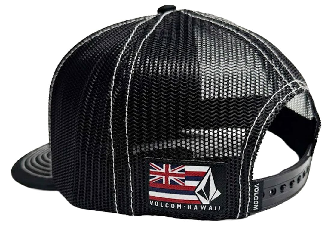 Volcom Over The Falls Cheese Men's Trucker Hat - Black – back view