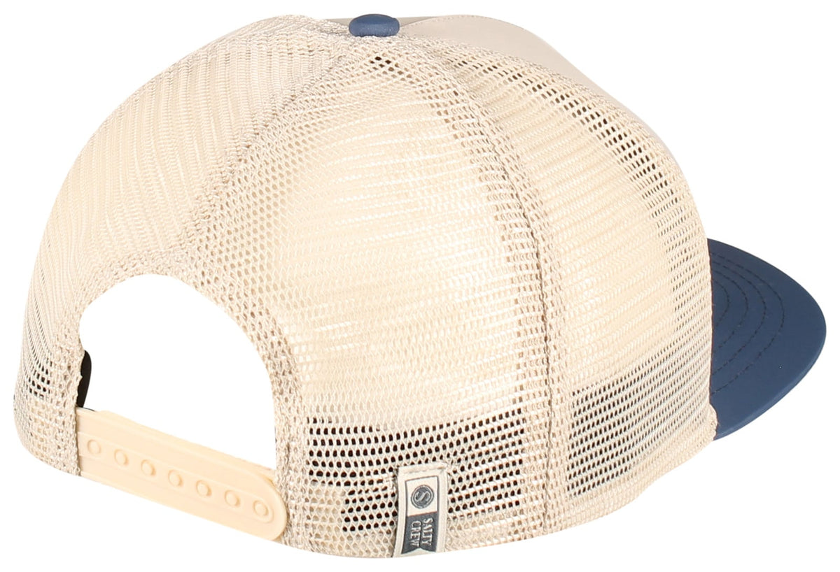 Salty Crew Diamond Marlin Trucker Hat - Oyster / Slate – back view